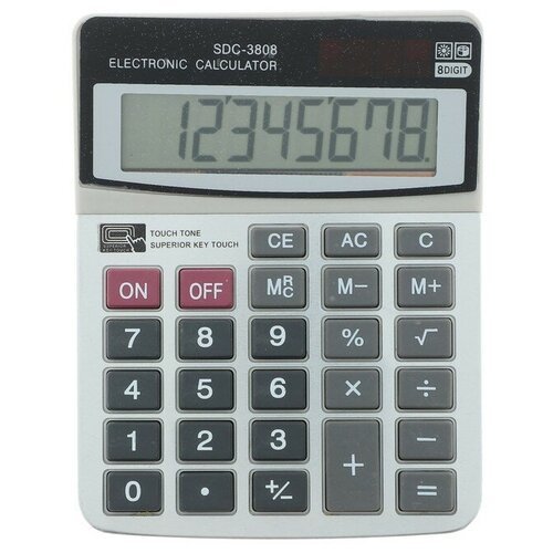 Калькулятор настольный, 8 - разрядный, SDC - 3808