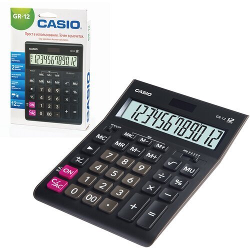 Калькулятор CASIO GR-12-W-EP: 12-разрядный