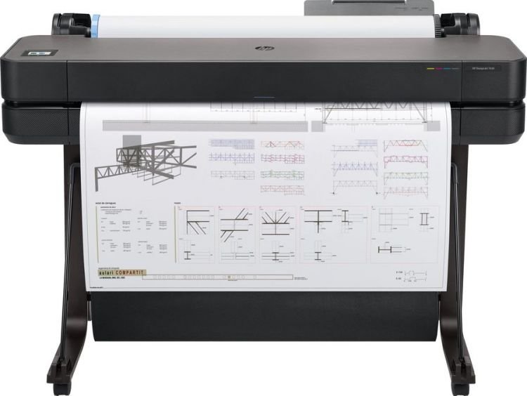Принтер HP DesignJet T650 5HB10A 36',4color,2400x1200dpi,1Gb, 25spp(A1),USB/GigEth/Wi-Fi,stand,media bin,rollfeed,sheetfeed,tray50(A3/A4), autocutter,