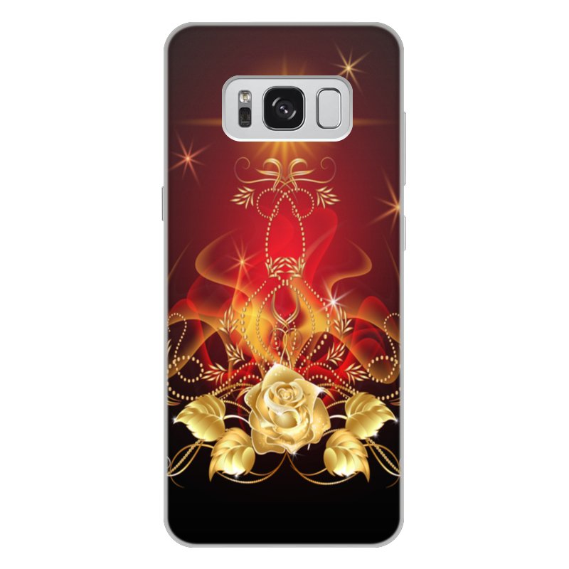 Printio Чехол для Samsung Galaxy S8 Plus, объёмная печать Золотая роза