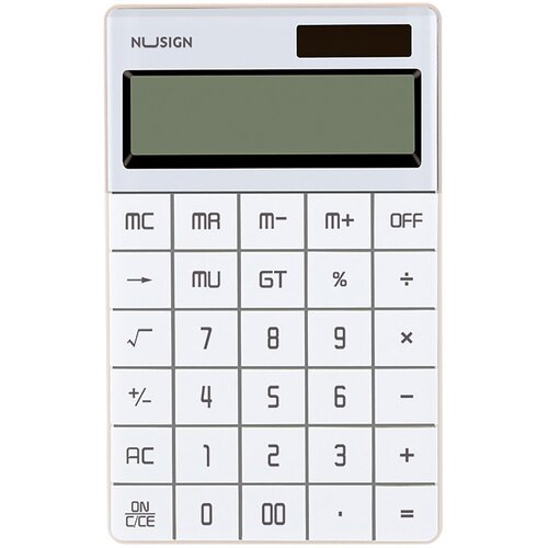 Deli Nusign Калькулятор настольный 12 разрядный 220х120х20 мм белый ENS041WHITE