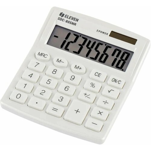 Калькулятор ELEVEN SDC-805NR, 8-разрядный, белый