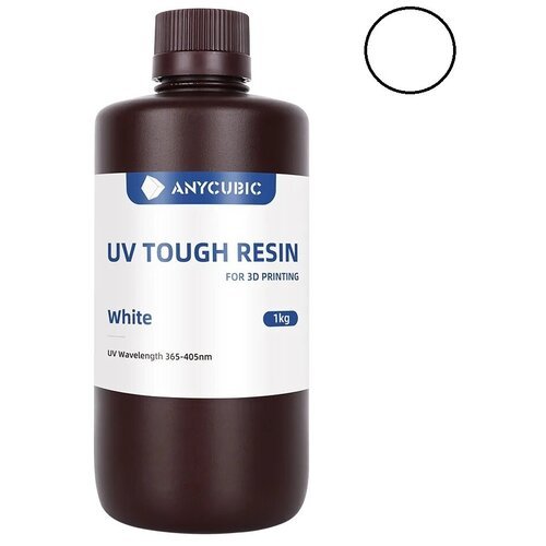 Фотополимерная смола для 3d принтера Anycubic Flexible Tough UV Resin 365-405 nm 1 л. Белый