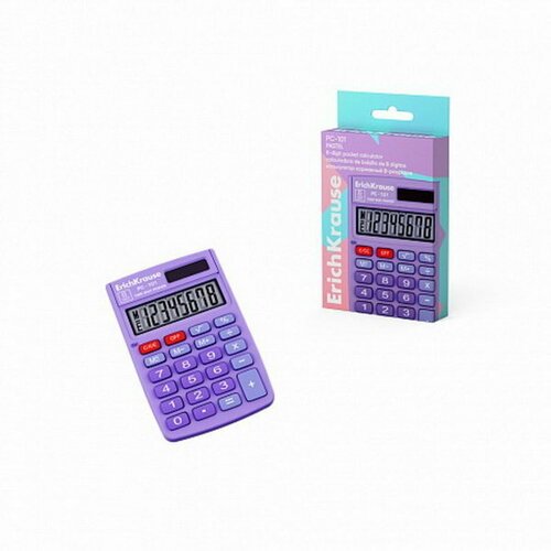 Калькулятор карманный 8-разрядов PC-101 Pastel, фиолетовый