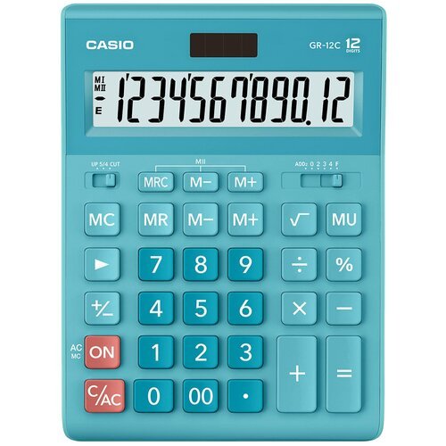 Калькулятор настольный CASIO GR-12С, голубой