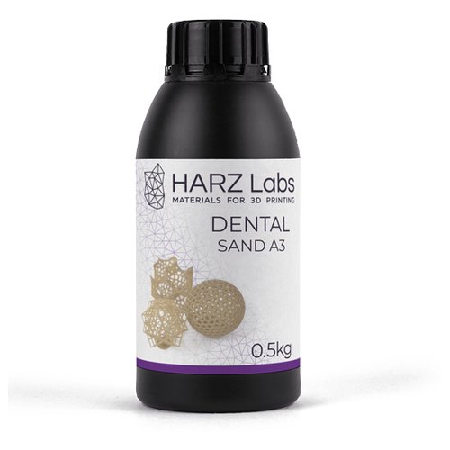 HARZ Labs Фотополимерная смола HARZ Labs Dental Sand (A3), бежевый (500 гр)