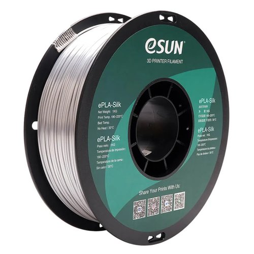 Катушка пластика ESUN ePLA-Silk серебро 1.75 мм 1 кг