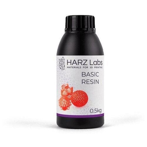 Фотополимерная смола HARZ Labs Basic Resin LCD/DLP красный 0.5л