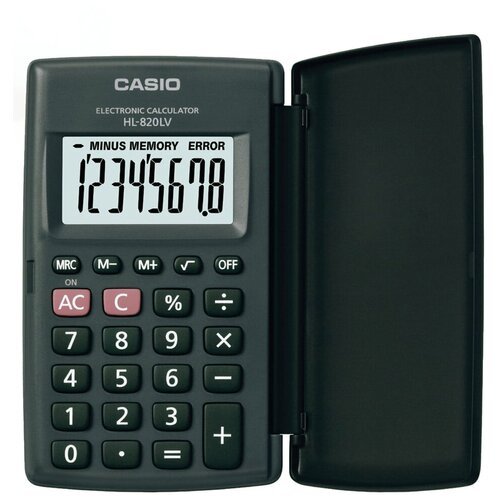 Калькулятор CASIO HL-820LV-BK-S, черный
