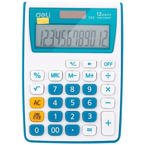 Калькулятор настольный Deli E1122BLUE синий 12-разр.